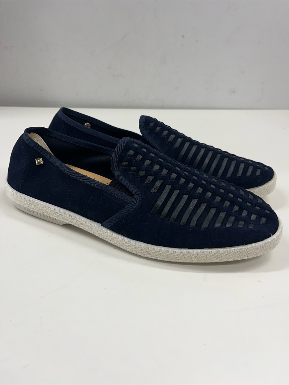 New Rivieras Suede Leisure Loafers in Navy Blue Size 43 (US M10)